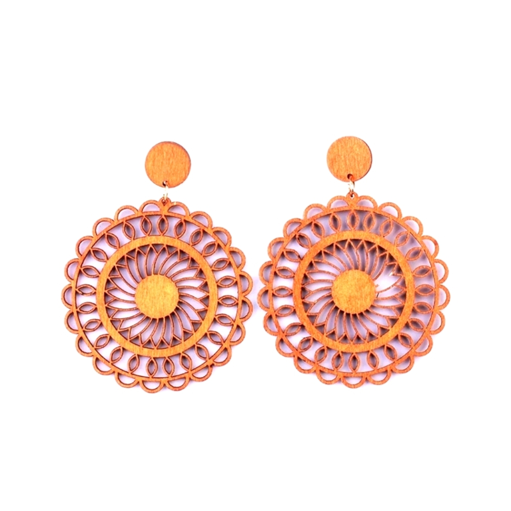 Wooden Statement Earrings